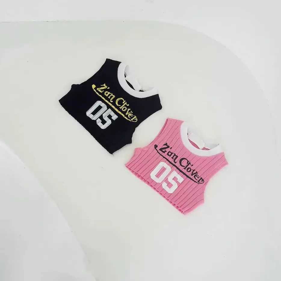 Camisole baby flickor ärmlös t-shirt barnbrev Camissol barns underkläder tank topp 2024 sommar barnkläder koreanl2405