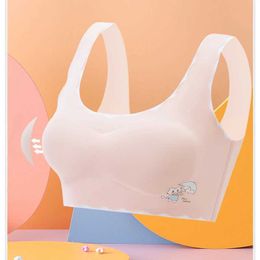 Camisole Girls and Childrens Underwear Youth Bra Coton Pure Coton Brepwant Top Childrens Couleur Solide Top Sports Sports Bra 8-16 ans Oldl240502