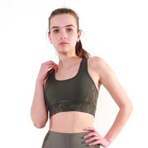 Camisolas Tanques 2022 Venta al por mayor Camuflaje Stringer Mujeres Yoga Bra Fitness Halter Sport Tops Sujetador deportivo personalizado Z0322