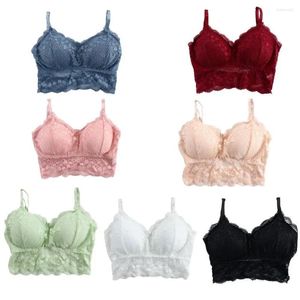 Camisoles Tanks All-Match Slanke Effen Kleur Nylon Binnenkant Kleding Fashion Design Vrouwen U-vorm Bh Bralette Crop Top sexy