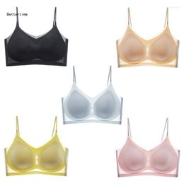 Camisoles Tanks B36D Sujetador sin costuras inalámbrico para mujer Tirantes finos Sujetadores cómodos Bralette