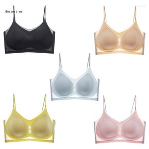 Camisoles Tanks B36D Soutien-Gorge Sans Couture Sans Fil Pour Femmes Bretelles Spaghetti Confort Bras Bralette