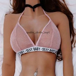 Camisoles Tanks Marque Sexy Femmes Lace Floral Floral Sheer Bralette Triangle non tadded Bra Crop Top Lenterie Lingerie multicolore