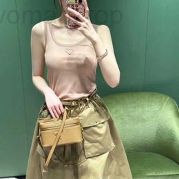 CAMESOSOLS Tanks Designer South Oil High End Dameskleding 2024 Spring Nieuwe Slim Fit Tankt Top Weaving Belt Fresh Sweet Sweet en Cute Style Pullover For Women N79W