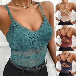 Camisoles Tanks Mode Cami Crop Top Bustier BH Weste Damen Spitze Bralette Bustier Damen Camisole Tank