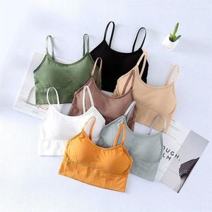 Camisoles Tanks Mode Femmes Sans Couture SlingTube Top Soutien-Gorge Sexy Top-Respirant Coussin De Poitrine Portant Des Sous-Vêtements Enveloppement De Poitrine Lingerie Pour Femme