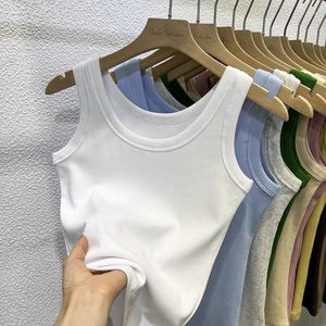 CAMISOS Tanks -Front knop Halter Hals Necktoat voor vrouwen Backless Mouwloos Vest vrouwelijke bovenkleding chique tops mode