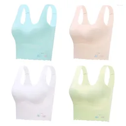 Camisoles tanques meninas sutiã conforto ajuste flexível sem costura para meninas adolescentes com acolchoamento removível roupa interior macio e confortável tubo topos