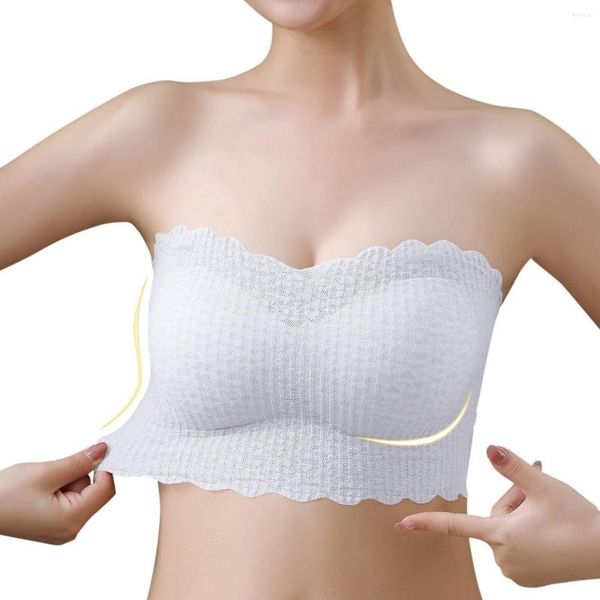 Camisolas Tanques De Una Pieza Tops De Tubo Sin Costuras Mujeres Sujetador Invisible Íntimos Bustier Sin Tirantes Bandeau Ropa Interior De Pecho Envuelto Transpirable