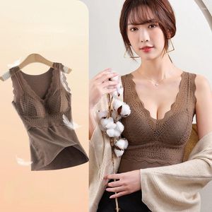 Camisoles Tanks Plus Size Vest Thermische Vrouwen Winterkleding Ondergoed Warme Top Innerlijke Slijtage Bh Hemdje Sexy Lingerie