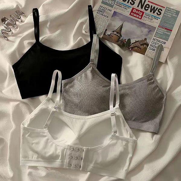 Camisolas sin mangas, sujetadores sin costuras para mujer, copa completa, Bralette transpirable, sujetador sin aros para dormir, Top de tubo