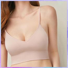 Camisoles Tanks Sexy Bras débardeur sans couture pour femmes Sports Crop Tube Tops avec tasses U Type de soutien-gorge sans arrière