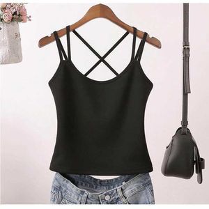 Camisoles Tanks Summer Nouveau coréen Version Milk Silk Casual Sport Dance V Femmes Allmatch Beautiful Ba Slim Sexy Ester Wear Top Sling Z0322