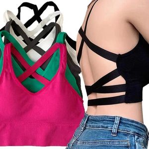 Camisoles Réservoirs Été Sexy Hauts Fête Dos Nu Évider Fitness Sans Manches Court Haut Court Streetwear Noir Dentelle Camisole Soutien-Gorge Gilet