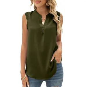 Camisoles tanks tops voor dames v nek tank kanten mouwloze shirts zomer casual tuniek blouse onder