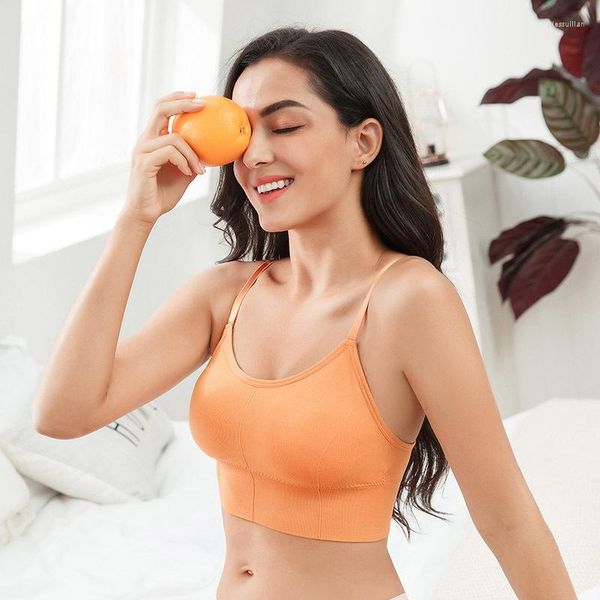 Camisoles Tanks Femmes Réglable Respirant Rassemblement Sans Armature Sans Bretelles Sous-Vêtements Haut Soutien-Gorge Filles Sans Couture Sports