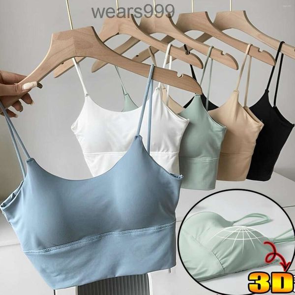 Camisoles Tanks Femmes Crop Tops Sexy Solide Camisole Ice Ice Silk Tube Top sans couture