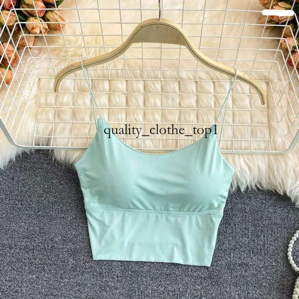 Camisoles Tanks Femmes Crop Tops Sexy Solid Camisole Ice Silk Tube Top Sports Tank Sports Sous-Wiless Souswear Bra Bra-Bra Gile pour Lady Femme Summer 102