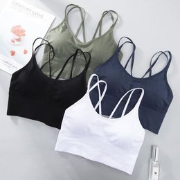 Camisolas Tanques Mujeres Secado rápido A prueba de golpes Correr Fitness Ropa deportiva profesional Sin anillo de acero Sujetador deportivo Señoras Baggy Beauty Back Bra