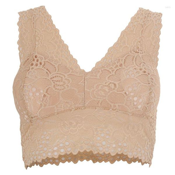 Camisoles Débardeurs Femmes Fleur Débardeur Soutien-Gorge Dentelle Floral Crochet Gilet Crop