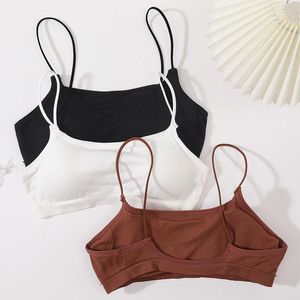 CAMESOS Tanks vrouwen lage rug bh bra crop top push up bhas naadloos ondergoed dunne riem camisole sexy lingerie vrouwelijke backless bralette