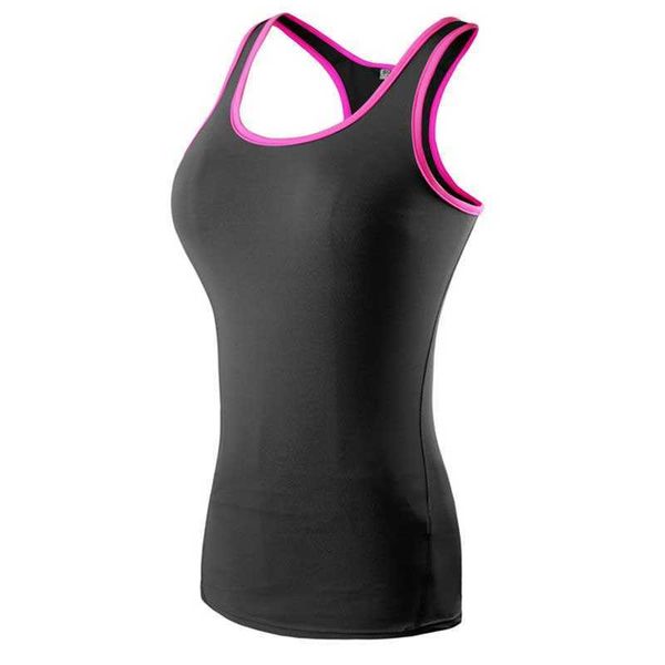 Camisoles Tanks Femmes Pro Gym Training Compress Tank Tee Fitness Sport T Shirt Yoga Workout V Exercice Running Cloing Bodybuilding Top 2002 Z0322