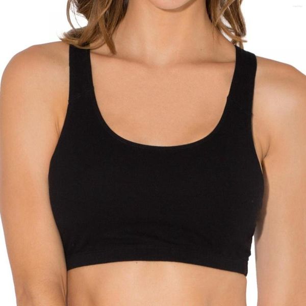 Camisolas Tanques Sujetador de mujer sin anillo de acero Estilo de chaleco Ropa interior Suelta plisada Mujer Fuera del hombro Camisetas sin mangas de punto Crop