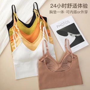 Camisoles Tanques de sous-vêtements sportifs sexy pour femmes BRA BRA BRA INTER ANTI-Exposition Sling Cup fixe intégré