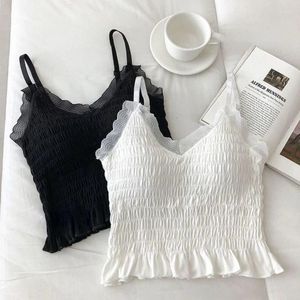 Camisoles Réservoirs Femmes Été Glace Soie Beau Dos Sous-Vêtements Jarretelles Pad Bottoming Soutien-Gorge Wrap Vêtements Chauds Mince Tube Top Gilet En Gros