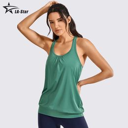 Camisolas Tanques Camiseta sin mangas para mujer Active Racerba Aletic Sports Camiseta larga Yoga Crop Z0322
