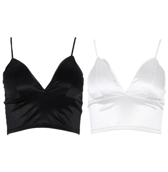 Camisoles Réservoirs Femmes Sangle Solide Sexy Bikini Récolte Hauts Débardeur Sous-Vêtements Bralette Fil Bra3342742