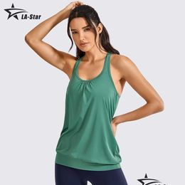 Camisoles Tanks Tabanage des femmes Top actif Racerba Aletic Sports Tshirt Long Yoga Crop Z0322 Drop livraison Appareils sous-vêtements OTBXQ
