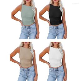 Camisoles Réservoirs Femmes Chemises D'entraînement Sexy Dos Ouvert D'été Dos Nu Racerback Vêtements De Sport Dessus De Yoga N7YE