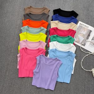 Camisoles Tanks Y2k Sexy Lâche Crop Tops Femme Spaghetti Sangle Mode Coréenne Chic Femmes Réservoirs et Camis O-cou Débardeur Été Dropship 231023