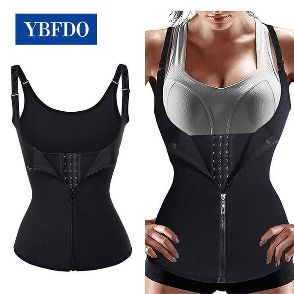 Camisoles Tanks YBFDO Traineur Trainer Corset pour femmes Perte de poids Contrôle du ventre Undershirt Sport Terbarque de réservoir Body Shaper Compress V Z0322