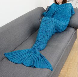 Cammitever 17 couleurs couverture de couverture sirène tricoter le canapé de couverture de couverture de queue de poisson pour les filles