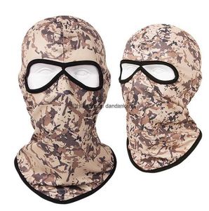 Camo Fietsmasker 3D print Camouflage Bivakmuts Tactisch Jacht sport Maskers Outdoor Motorrijder Rijden Winddicht stofdicht Anti UV kap hoeden