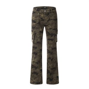 Salopette camouflage multi-poches Vibe Micro corne pour hommes, pantalon de cyclomoteur à jambes larges, tendance, pantalon camouflage à la mode
