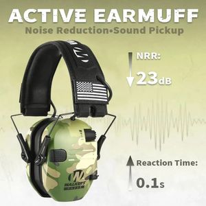 Camo Noise Annuling Earmuff Walkers Slim Ultra Low Profile Compact Design Hearing Protection Headset for Shoot Hunting 240507