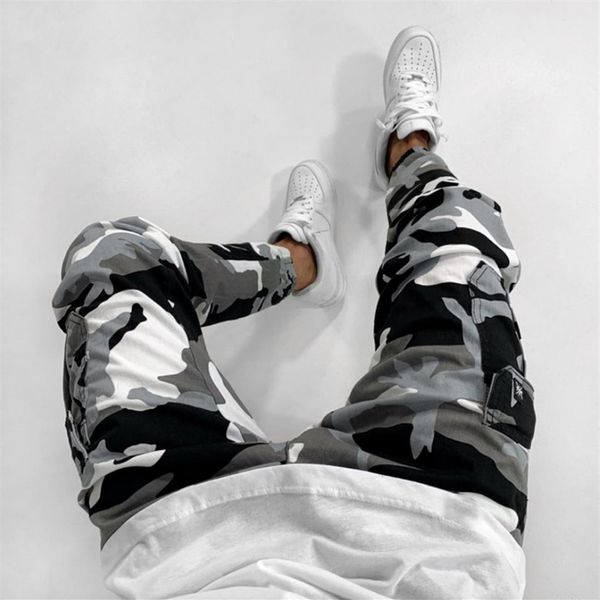 Camo Pant estirado Streetwear Hip Hop Hombres Jeans Impreso Letter Jogger Pencion Penciler Masculino Diseño Jeans Jeans Striped289V