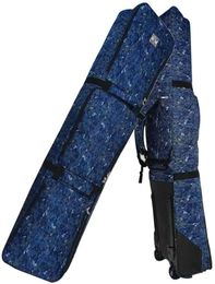 Bolsa de snowboard de camuflaje bolso de viaje de rueda totalmente acolchada botas de snowboard snowboard ski bolso de engranaje doble remolcando gran capacidad