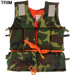 Camo Survival Boat Sail Life Vest Kayak Swim Working Bubble Jackets Bathing Suit Lifesaving with Whistle Reding Jacket for Adult