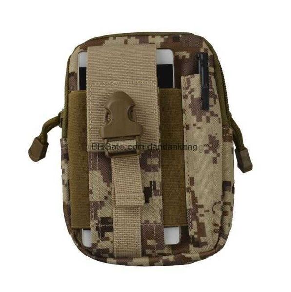 Paquetes tácticos de camuflaje para deportes al aire libre, riñonera informal con trabillas, riñonera de bolsillo, funda para teléfono móvil para teléfono inteligente, bolsas de mensajes