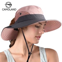 Camoland Safari Sun Hats For Women Child Summer Bucket Hat brim UV Bescherming Outdoor wandelvissen Vrouw 240410