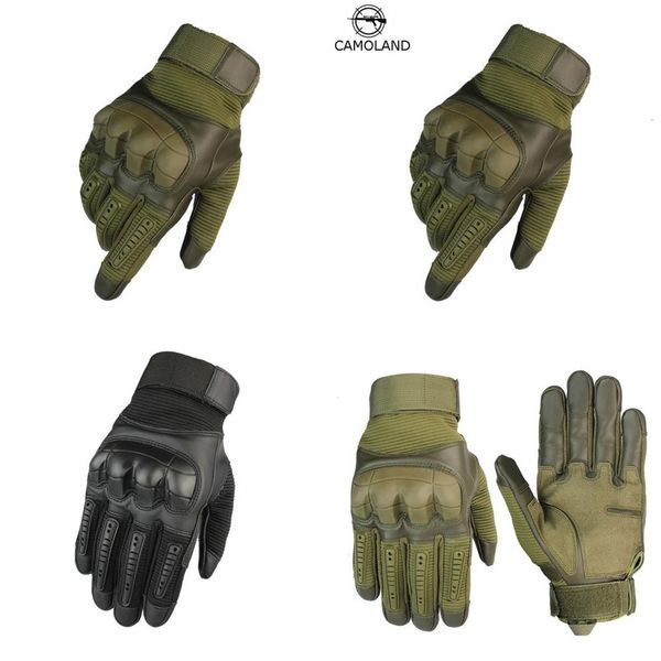 Guante táctico Camoland con pantalla táctil para hombre, nudillo duro de goma, dedo completo, ejército militar, Paintball, guantes para motocicleta Online271d