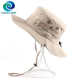 CAMOLAND Étanche Boonie Chapeau Pour Femmes Hommes Été Protection UV Chapeau De Soleil À Séchage Rapide Safari Pêche Cap Maille Respirant Plage Cap Y200714