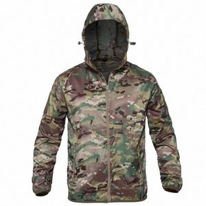 Camoue Tactische Huid Jassen Mannen Ultra Licht Sneldrogend Combat Waterdichte Jas Militaire Zomer Vissen Pak Cam Kleding L1yG #