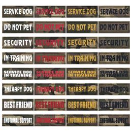Camouflage Animal Vest Collar Training Service Dog Dog Sold Corchet et boucle micro-chapitre Patch magique