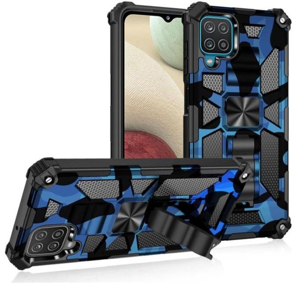 Camuflaje Antidrop Fundas para teléfonos celulares Cubierta con soporte para iPhone 13 12 Mini Pro Max Samsung Galaxy S20 S21 A32 A51 A82 5G98007038917379