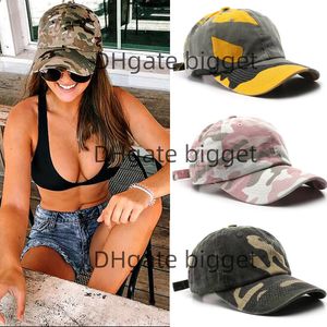 Casquette de baseball camouflage homme femme effet délavé sport vintage ajusté chapeau décontracté réglable